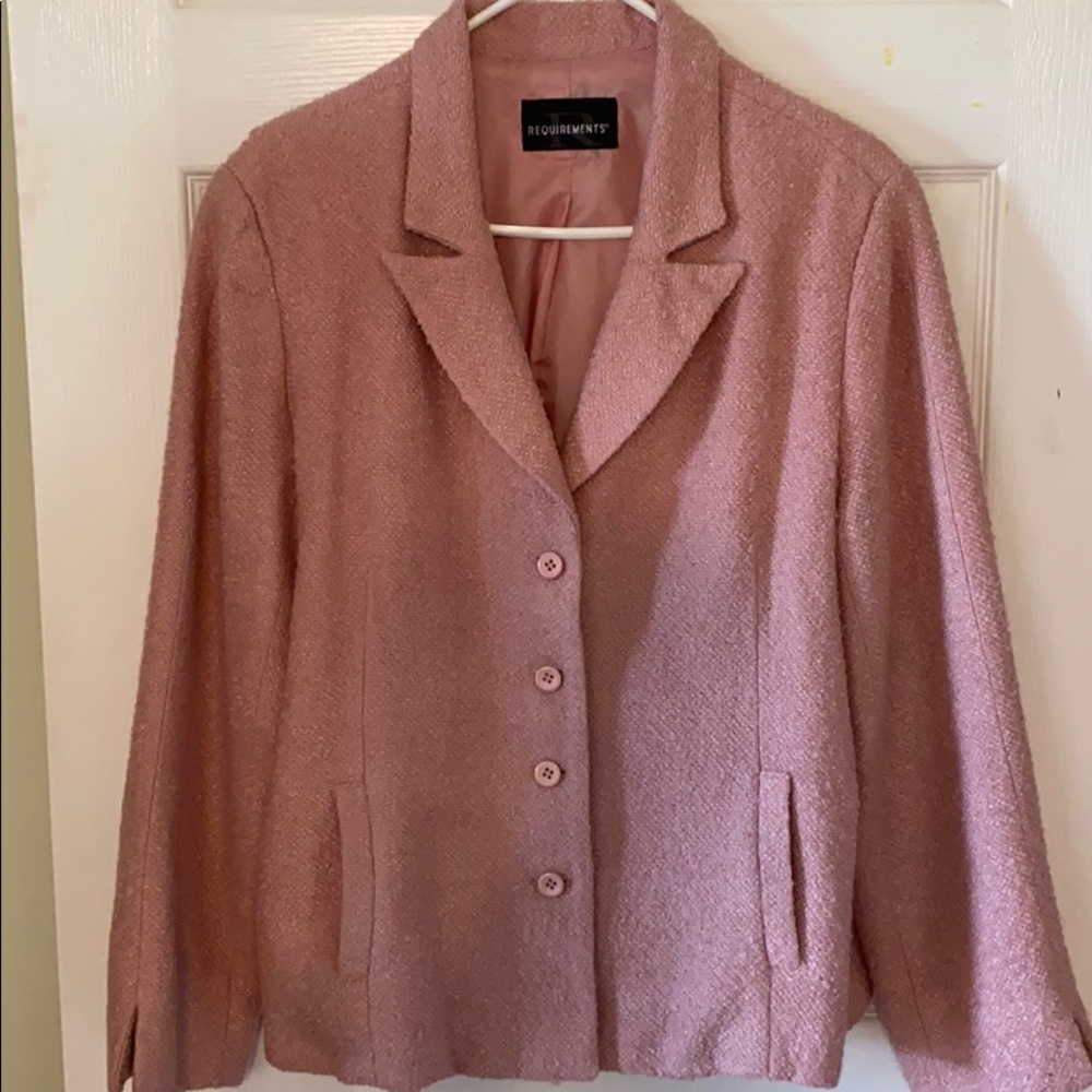 Pink Wool Nubby Blazer